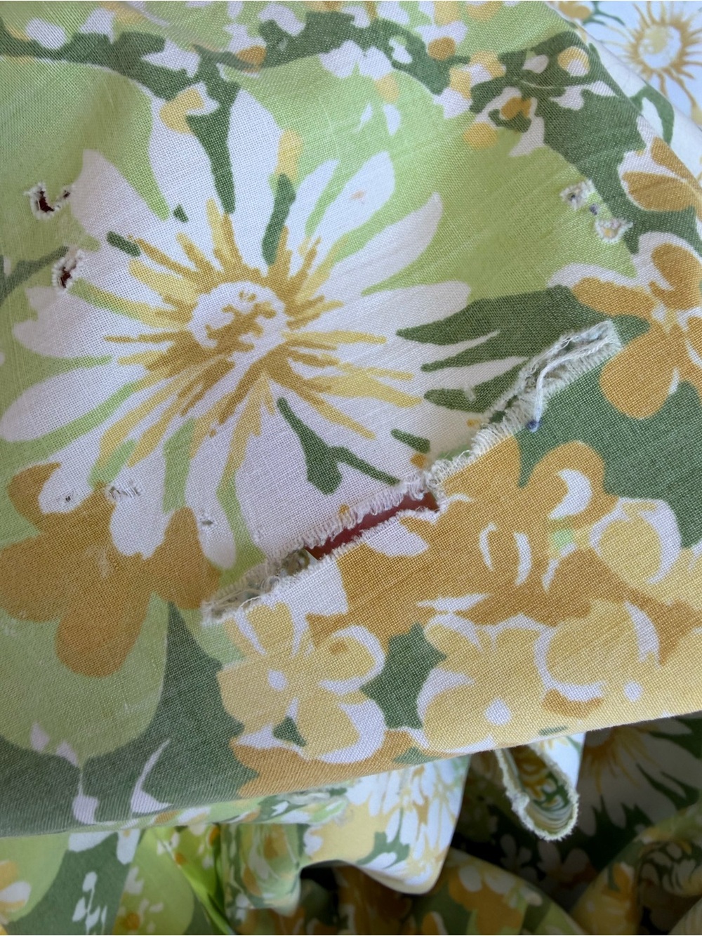 VTG Springmaid Wondercale Daisy Floral Flower Power Double Sheet Set Cutter READ - Picture 9 of 16